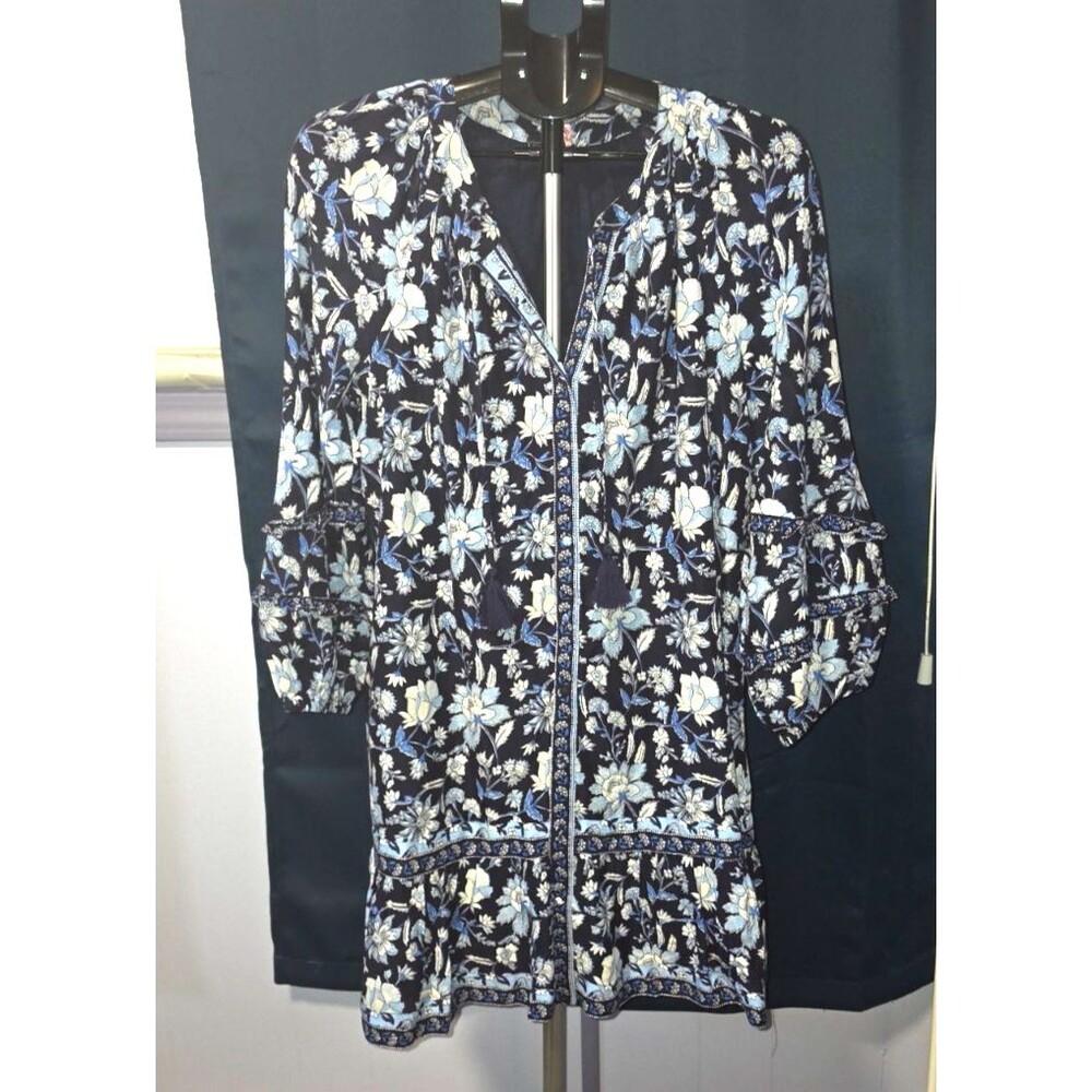 Vineyard Vines Dress Blue Thalia Floral Print Medium M Retail $198